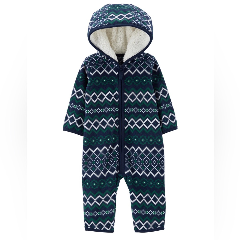 Warm Carter’s hooded fleece jumpsuit